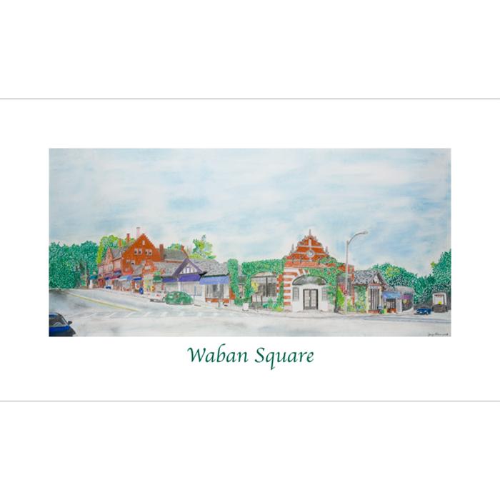 Artwork of waban square by jerry cohen